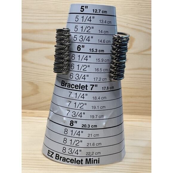 Silver-Tone Cuff Bracelet With Inticate Design Adjustable Fit - Picture 6 of 6